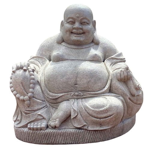 Gigantischer Happy Buddha Granit (125cm) Garten Hotai Statue