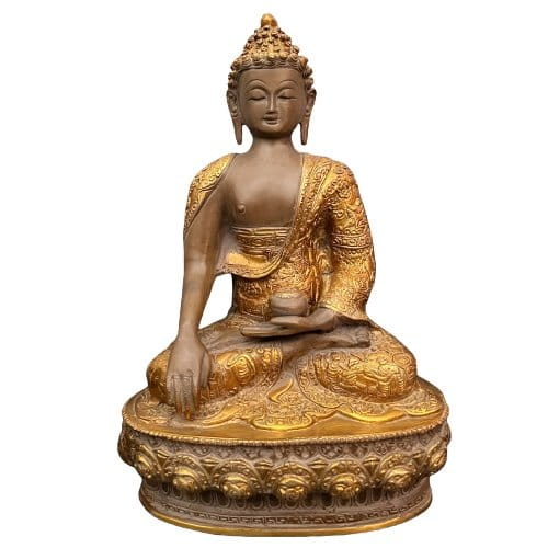 Buddha Figur Bronze Nepal 32cm groß