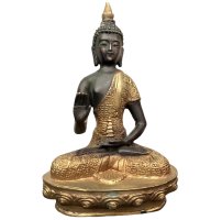 Buddha Figur Bronze Tibet China Schutz-Geste