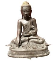 Buddha Figur Bronze Burma Skulptur
