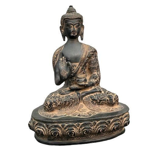 Buddha Bronze Figur mit lehrender Geste