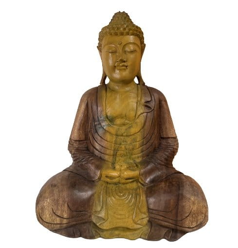 Amitabha Buddha Figur (51cm) Holz Skulptur