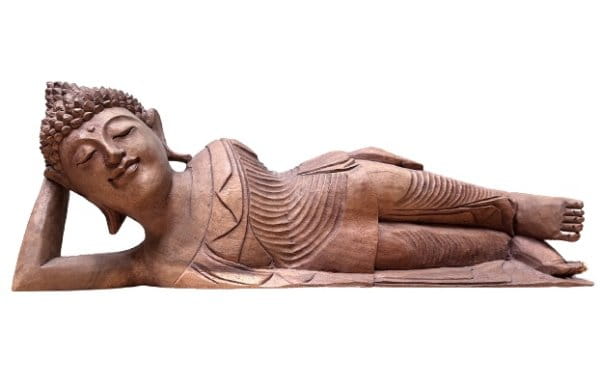 Liegende Holz Buddha Figur - Relax Budda