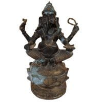 Ganesha Figur Bronze (25,5cm) Elefantengott - Indien
