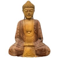Buddha Figur aus Holz - Meditation