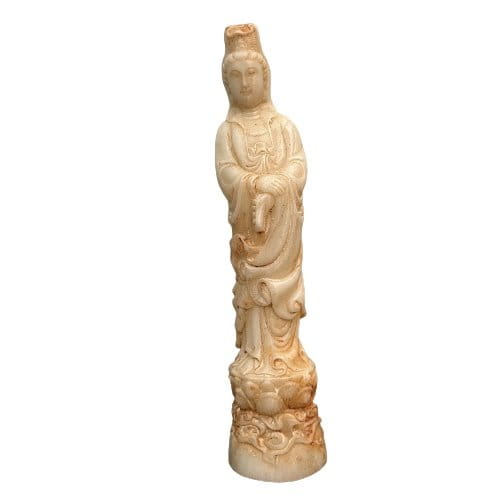Jade Buddha Figur China, auf Lotussockel