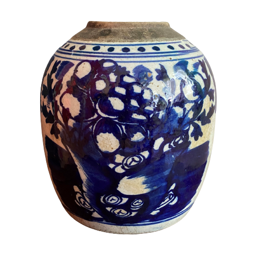 Chinesische Porzellan Vase Weiß Blau