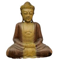 Meditation Buddha Figur aus Holz geschnitzt