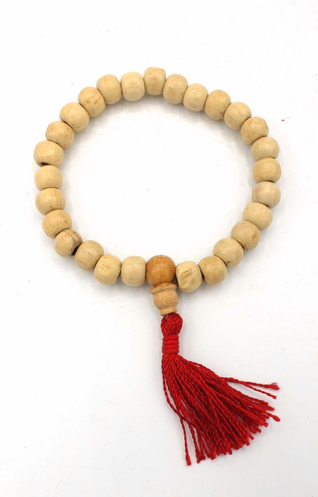 Buddhistische Handmala Gebetskette Tamarindenholz Perlen Armband AsienLifeStyle 