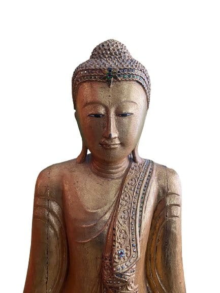 Holz Buddha Figur (169cm) Thailand Statue