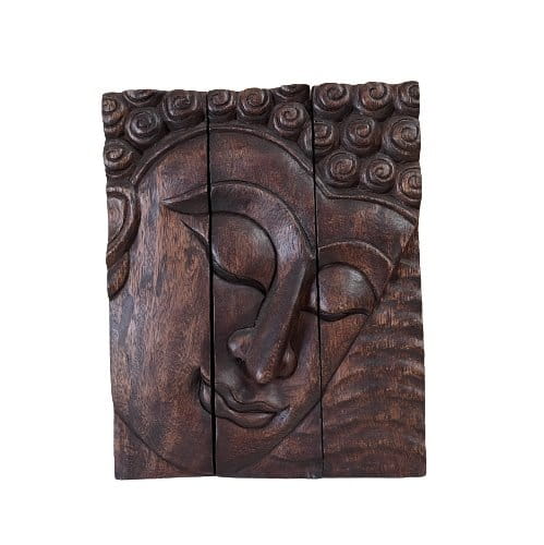 Holz Buddha Relief - Wandbild - Thailand