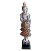Lehrende Buddha Figur Holz Thailand 155cm