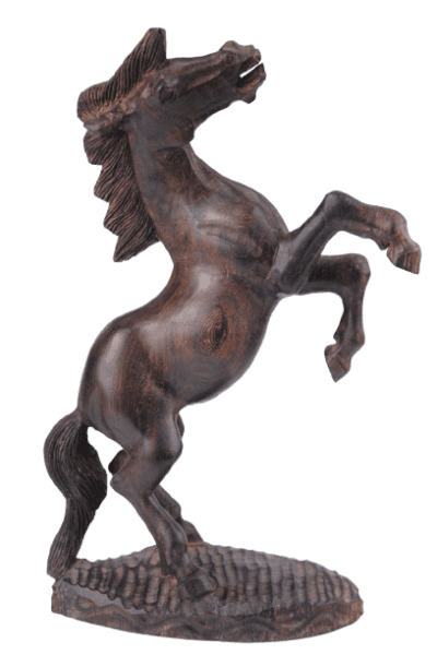 Asiatische Pferde Figur aus Holz
