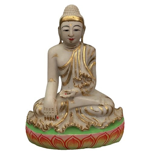 Marmor Buddha Figur (55cm) Burma Statue aus Nachlass