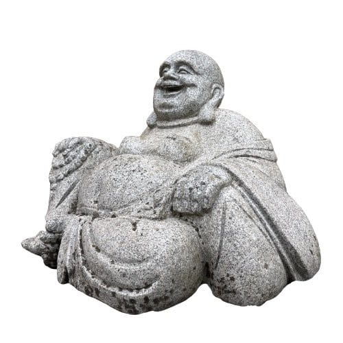Happy Buddha Figur Garten - Granit Stein