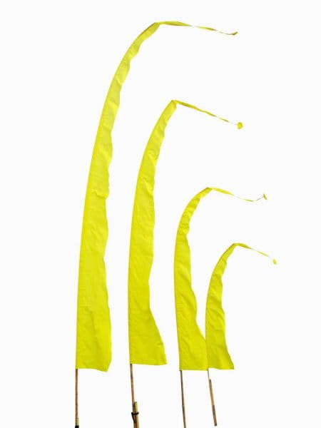 Balifahne in Gelb mit herzförmiger Spitze, Umbulfahne