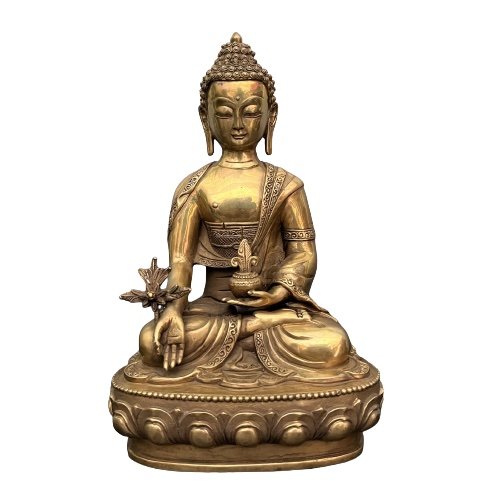Medizin Buddha Figur Bronze Tibet