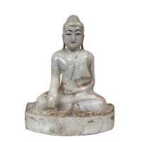 Marmor Buddha Figur (55cm) Mandalay Skulptur aus Nachlass