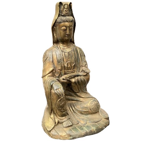 Buddha Figur Bronze China Kwan-Yin