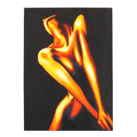 Asiatisches Akt Gemälde Acryl (70cm) Frau Erotik Kunst