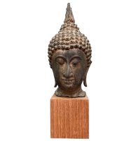 Buddha Kopf Bronze Thailand (26cm) Skulptur