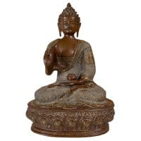 Buddha Bronze Figur Amoghasiddhi mit lehrender Geste
