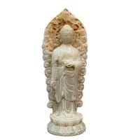 Buddha Figur Hetian Jade China mit Relief