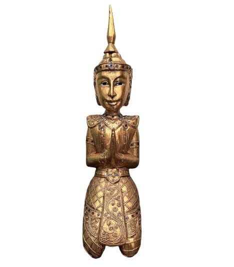 Thailändischer Tempelwächter Teppanom Holz Figur