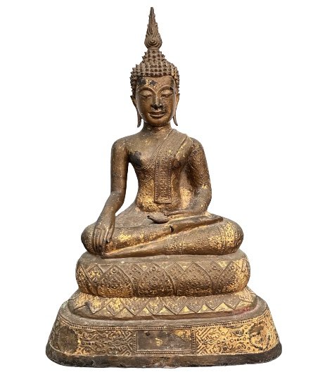 Buddha Figur Bronze Thailand Ayutthaya