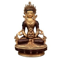 Amitayus Buddha Figur Bronze - vergoldet