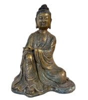 Buddha Figur Bronze China Kwan-Yin Skulptur