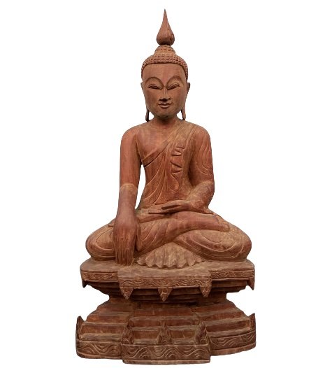 Siddharta Buddha Holz Figur Mandalay (46cm)
