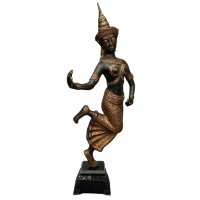 Thailändischer Tempelwächter Figur Bronze Teppanom
