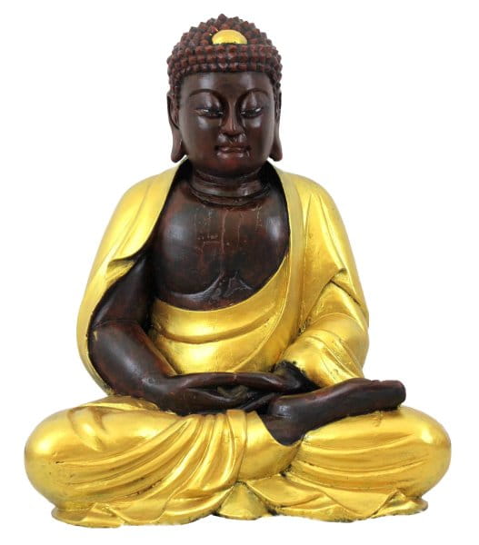 Amitabha Buddha Statue (80cm) Restaurierte Holz Figur