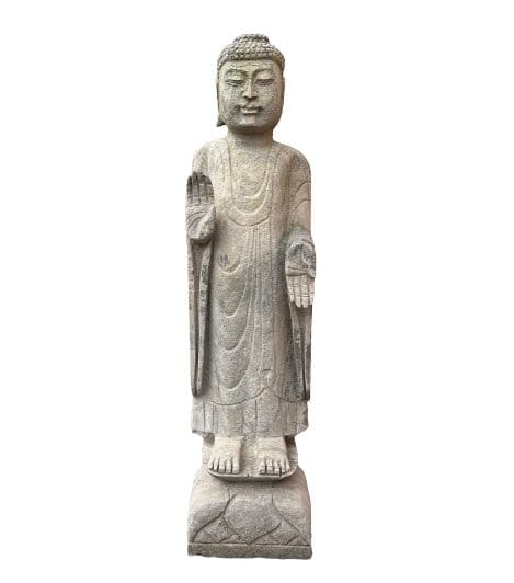 Stehender Amoghasiddhi Buddha (81cm) Naturstein Statue