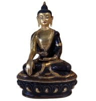 24 K Feuervergoldeter Siddharta Buddha (21cm) Bronze Figur