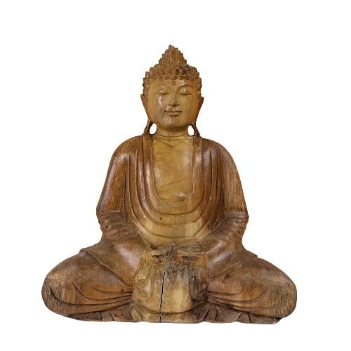 Amitabha Buddha Figur (30cm) Holz Figur Südostasien