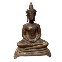 Buddha Figur Bronze Thailand Ayutthaya Meditations Geste