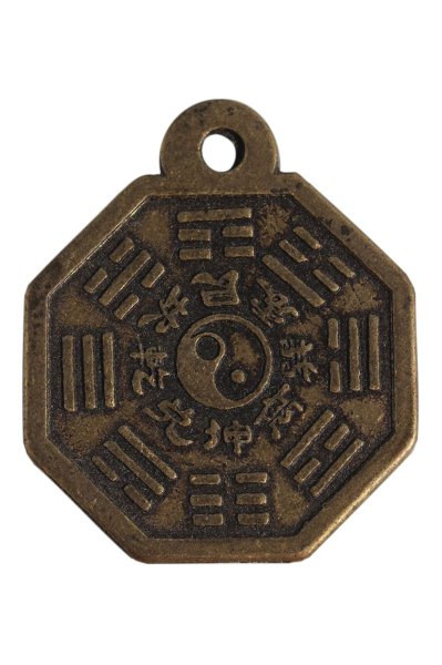 Chinesischer Bronze Anhänger Ying & Yang