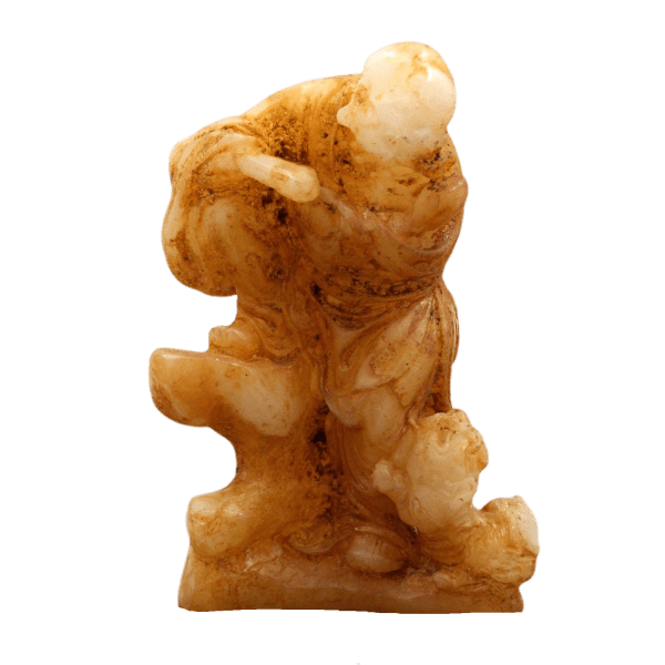 Arhat Lohan Figur (8cm) Hetian Jade