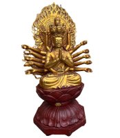 Chenrezig Avalokiteshvara Holz Skulptur Vietnam
