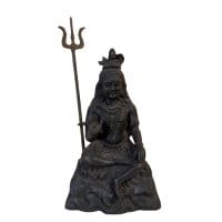 Hindu Gottheit Shiva Figur (43cm) Gußeisen Skulptur
